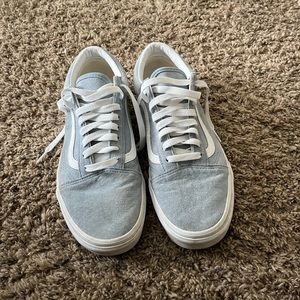 Blue vans, only worn a few times. Women’s size 11/ Mens 9.5